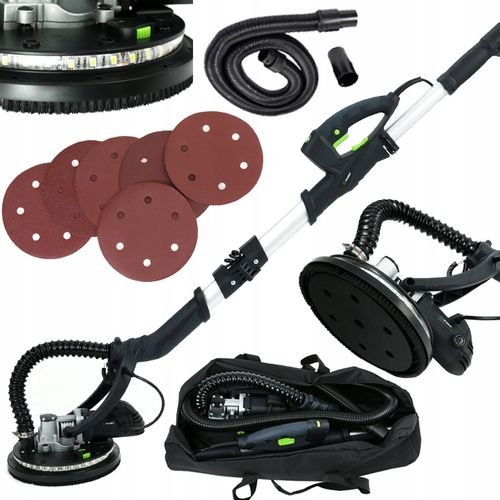 SZLIFIERKA DO GIPSU GLADZI TYNKU ZYRAFA Z PODŚWIETLENIEM LED BEZPYŁOWA na Arena.pl