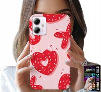 ETUI DO MOTOROLA MOTO G14 - KOBIECE, MODNE WZORY XOXO SERCE + SZKŁO