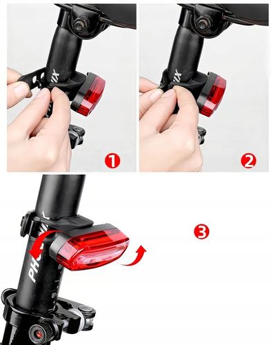 LAMPKA ROWEROWA TYLNA LED USB MOCNA na Arena.pl