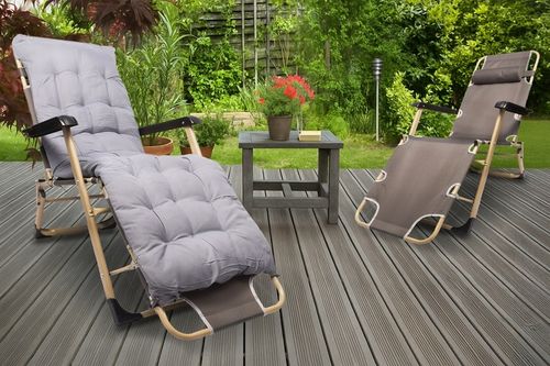 Leżak Ogrodowy Rozkładany Zero Gravity Krzesło Turystyczne Miękka na Arena.pl