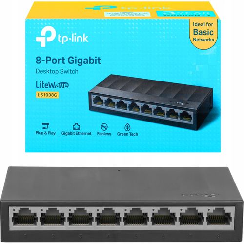 Switch TP-LINK LS1008G 8x1GbE na Arena.pl