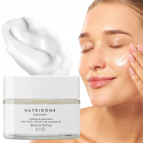KREM do TWARZY na dzień NAWILŻAJĄCY olejem MAKADAMIA regeneracja NUTRIDOME na Arena.pl
