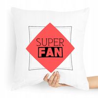 Prezent Poduszka Dla Kibica Super Fan Z Nadrukiem Ze Zdjęciem