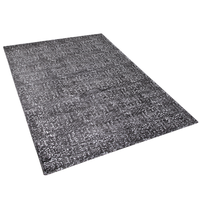 Dywan z wiskozy 140 x 200 cm szaro-srebrny ESEL