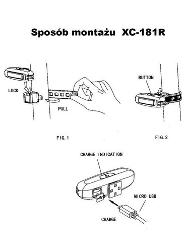Lampa tylna XC-181R USB na Arena.pl