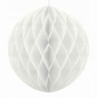 KULA BIBUŁOWA biała duża L 30 cm Honeycomb plaster miodu