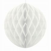 KULA BIBUŁOWA biała duża L 30 cm Honeycomb plaster miodu