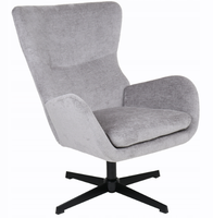 Fotel obrotowy MARTIN szary szenil wygodny wypoczynkowy do domu biura