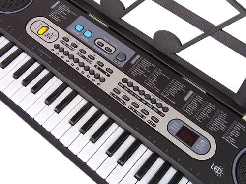 Keyboard z Mikrofonem Instrument Muzyczny Czarny na Arena.pl