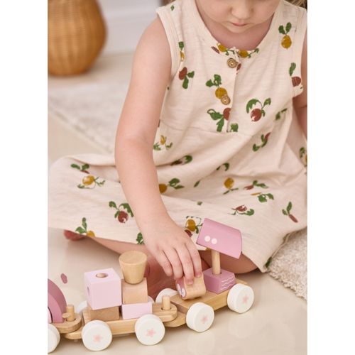 VIGA PolarB Różowa Kolejka Pociąg z Wagonikami Klocki na Arena.pl