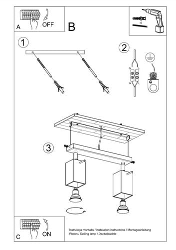 LAMPA sufitowa SL.0096 ścienna OPRAWA listwa reflektorki białe na Arena.pl