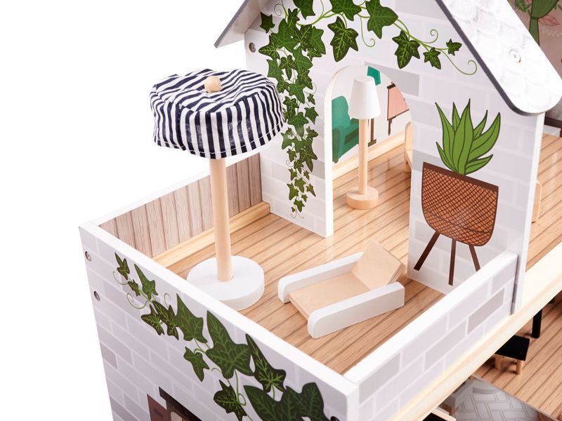 LULILO Domek dla lalek drewniany FLORO boho LED 78cm zdjęcie 14