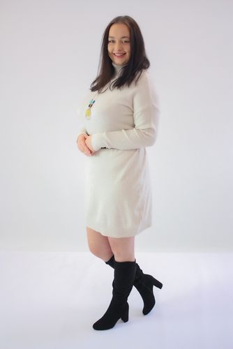 Sukienka Golf MIDI Beżowa UNI na Arena.pl