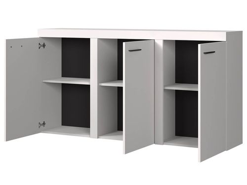 Pojemna szafa trzydrzwiowa + Duża Komoda do salonu Biały Mat na Arena.pl