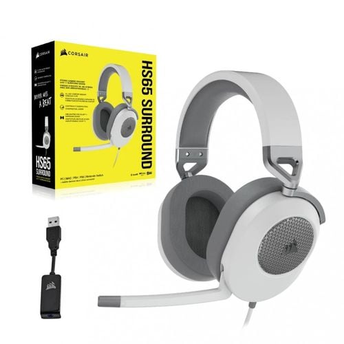 Słuchawki Corsair HS65 Surround White na Arena.pl
