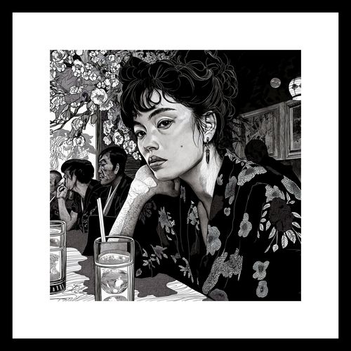 Plakat 30x30cm Czarne Kimono na Arena.pl