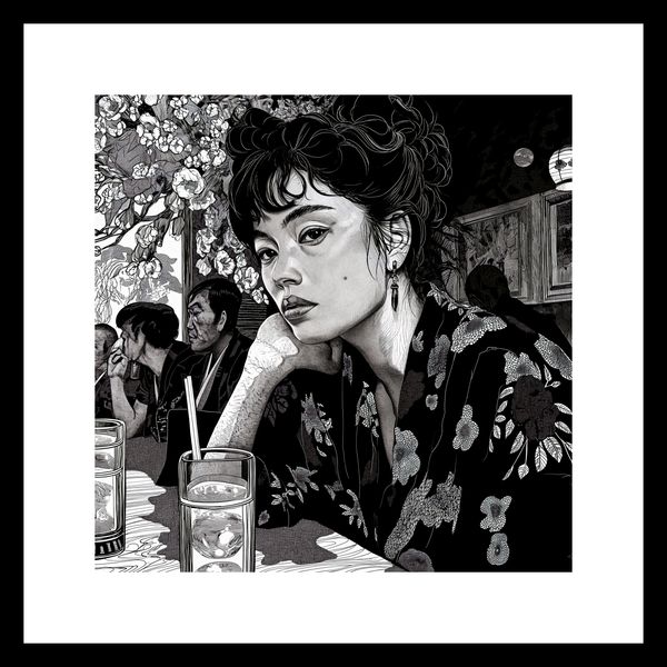 Plakat 30x30cm Czarne Kimono zdjęcie 3