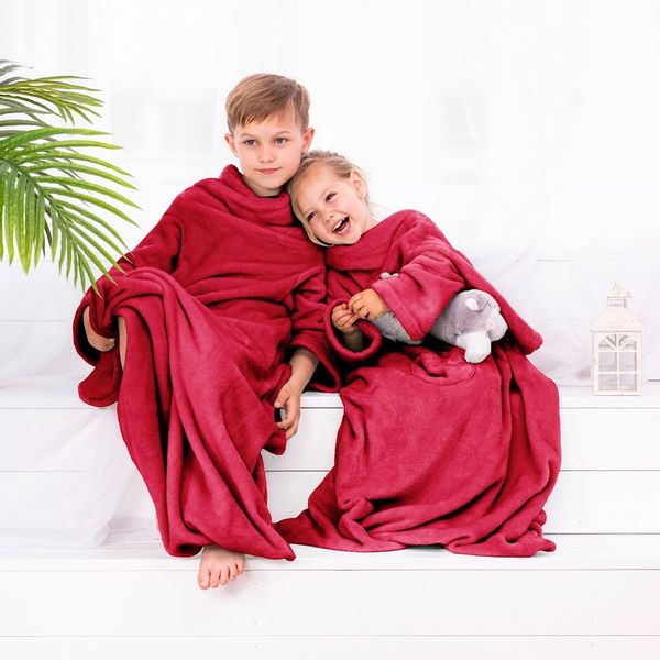 Koc DecoKing LAZYKIDS RED 90x105 zdjęcie 1