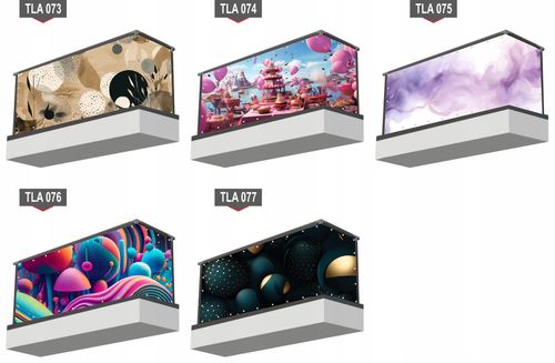 Osłona balkonowa mata ozdobna na balkon na wymiar ABSTRAKCYJNE WZORY na Arena.pl