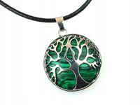 naszyjnik wisior malachit drzewko drzewo życia