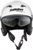 KASK MOTOCYKLOWY OTWARTY SKUTER QUAD ATV GOKART ROLKI BIAŁY BLENDA SZYBA M