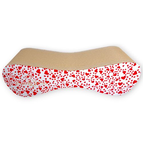 Drapak dla kota MIMI | biały w serca | 70x23x24 cm | MruuPruu na Arena.pl