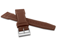 LAVVU Zwężany brązowy pasek CUT z luksusowej skóry Top Grain - 22