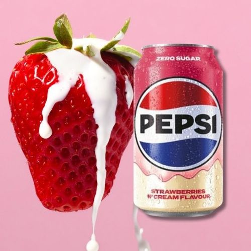 Pepsi Strawberries & Cream Zero napój gazowany bez cukru 330ml na Arena.pl