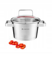 AMBITION GARNEK Z POKRYWKĄ STAL 60847 SELECTION 24cm / 5,3L INDUKCJA GAZ