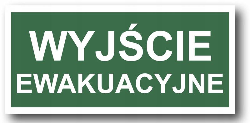 Wyjście Ewakuacyjne - Płyta Fotoluminescencyjna 300X150, Atest Cnbop zdjęcie 1