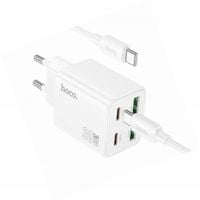 Biała ładowarka cztery porty USB-C 30W Hoco do Samsung Galaxy A17