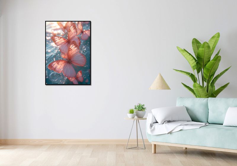 Plakat 64x90cm Świetliste Motyle zdjęcie 4