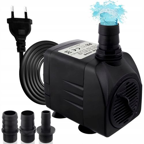 Mocna Pompa 2000L/h DO oczka WODNEGO FONTANNA KASKADA + 3 Końcówki na Arena.pl