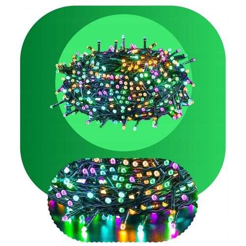 LAMPKI CHOINKOWE ŚWIATEŁKA 300LED WIELOKOLOROWE WEWNĘTRZNE ZEWNĘTRZNE na Arena.pl