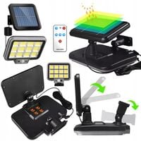 LAMPA SOLARNA LED CZUJNIK RUCHU ZMIERZCHU ZEWNĘTRZNA HALOGEN OGRODOWA PILOT
