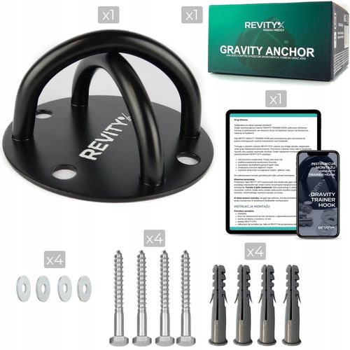 MOCOWANIE SUFITOWE STALOWY UCHWYT HAK DO MONTAŻU PASÓW TRX HUŚTAWKI WORKA na Arena.pl