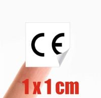 BIAŁA Naklejka Certyfikowane Oznaczenie CE CERTYFIKAT 1x1 cm 5 szt