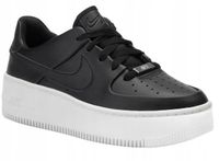 Nike Buty Damskie Sneakersy Air Force 1 Sage Low czarne na platformie 38 EU
