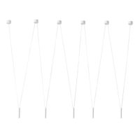 Designerska LAMPA wisząca Viva V Bianco Orlicki Design loftowa OPRAWA metalowy zwis kaskada biała