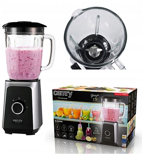 Mikser Blender Kielichowy Szklany 1,5L 1000W zdjęcie 1