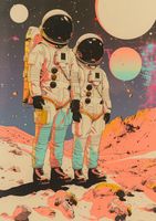 Plakat 59,4x84,1cm Astrounauci Kosmonauci