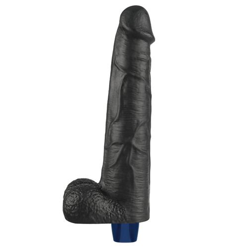 10.5" real softee rechargeable tpe vibrating dildo(black) na Arena.pl