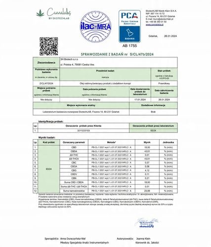 CBD 15% + CBG 3% OLEJEK KONOPNY DLA PSÓW PSA KOTÓW KOTA FULL SPECTRUM 30ml na Arena.pl