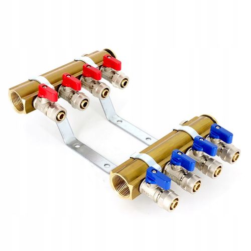 Rozdzielacz C.O. 4 obwodów zaworki PEX odpowietrzniki DO GRZEJNIKÓW na Arena.pl
