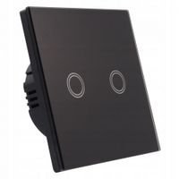 WŁĄCZNIK ŚWIATŁA LED PODWÓJNY SZKLANY DOTYKOWY