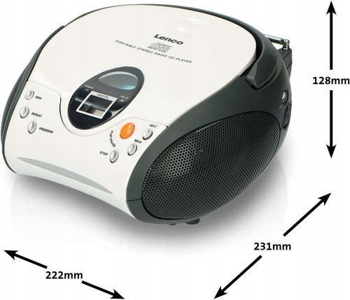 Boombox radio sieciowe FM Lenco SCD-24 Białe na Arena.pl