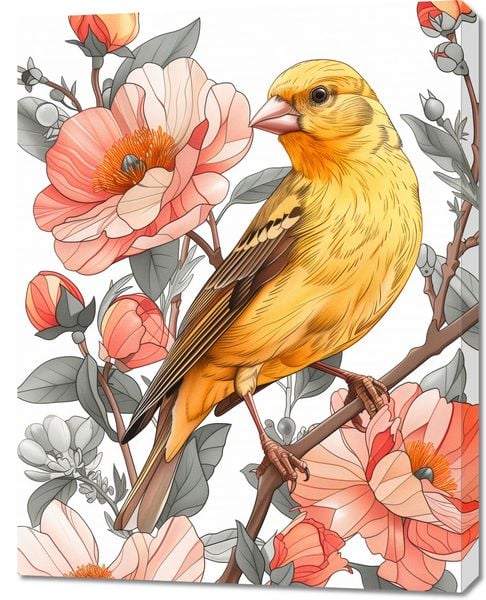 Obraz 70x90cm Wiosenny Śpiewaczek zdjęcie 1