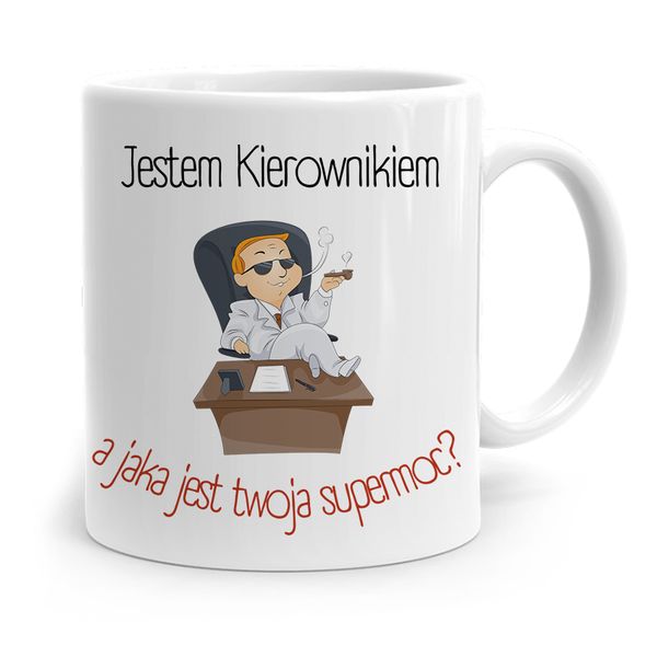 Kubek Prezent Dla Kierownika Jestem Kierownikiem Z Nadrukiem Ze Zdjęciem zdjęcie 1