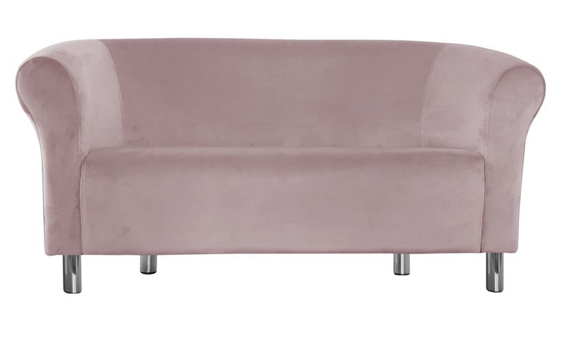 Sofa Milo MG55 szary róż nogi chrom zdjęcie 1