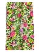 Cienki komin szyfon kwiaty zielony AP-10